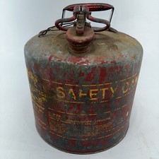 Vintage Eagle Red Fuel / Gas Can 5 Gallon Galvanized Metal Tank UI-50 S Type I