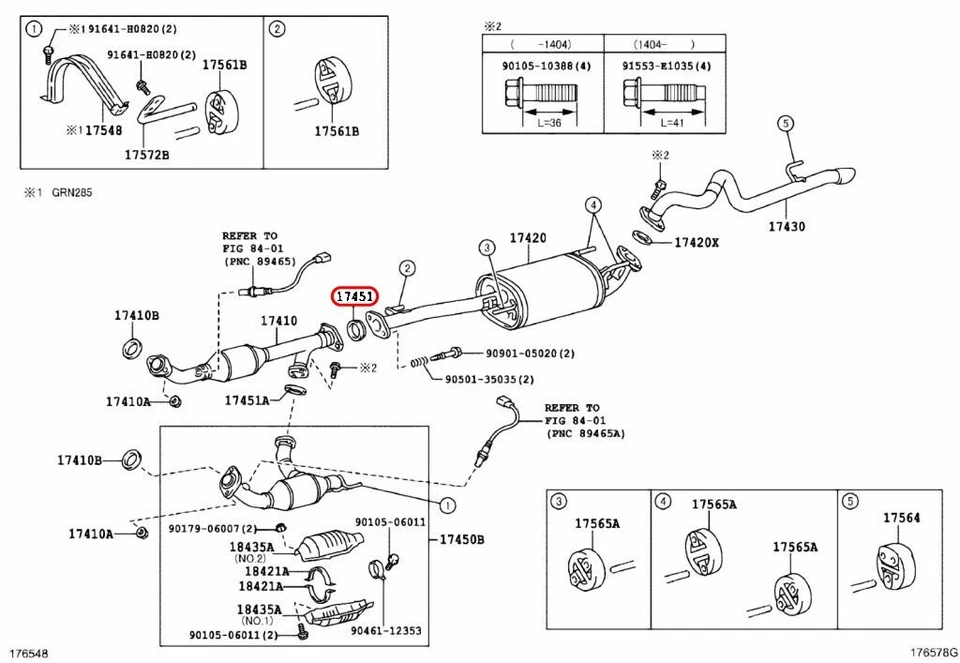 Toyota OEM Exhaust Pipe Gasket 17451-31020 for 4Runner FJ Cruiser Lexus GX460 - Изображение 3 из 4