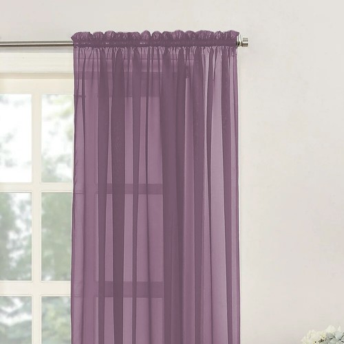 Plain Voile Net Curtain Sheer Panels Slot Top Sold Single In Pack - Free Postage - Picture 42 of 46