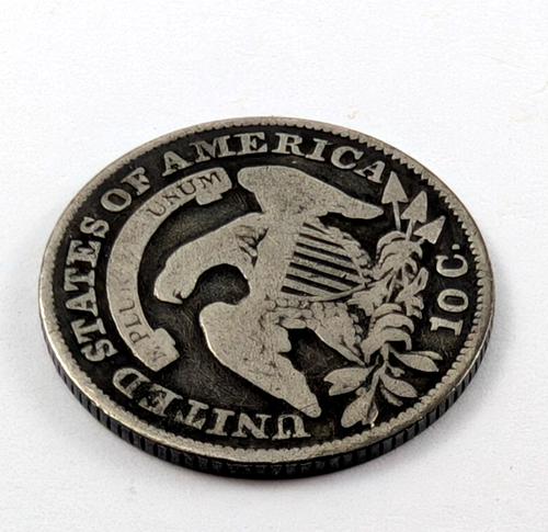 1830 Capped Bust Silver Dime Small 10C Fine F Details - Scratches - Picture 5 of 6