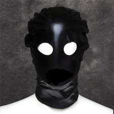 Night Party Fancy Wear UK Seller PVC Wet Look Dungeon Slave Full Head Hood
