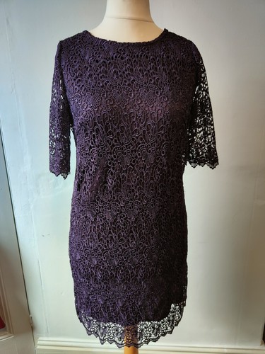 Size 10 la redoute dark purple lace stretch - Picture 3 of 8