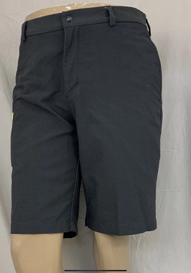 Pantalones Cortos de Golf Slazenger 32 Gris Frente Plano Nylon Poli Elástico YGI N2-815 Foto 3 de 4
