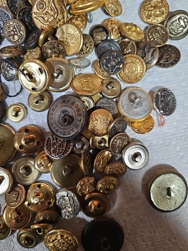 Vtg US Navy Eagle & Anchor button lot military uniform 1 Lb Lot Buttons - Picture 11 of 17