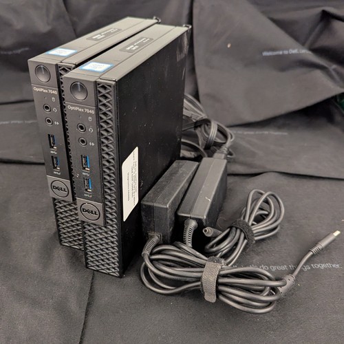 Lot of TWO Dell OptiPlex 7040 Micro Desktop PC Intel Core i7 - Windows 10 Pro