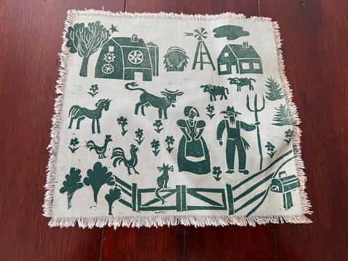 Vintage Linen Squares - Americana - Picture 4 of 7