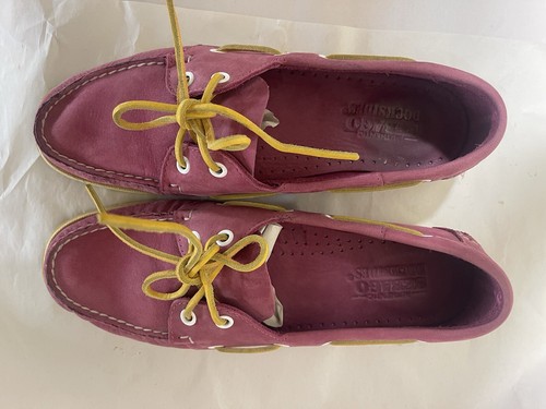 Sebago Docksides Docksiders Siders Ross Island Magenta Boat Shoe Loafer 10 M Top - Picture 3 of 11