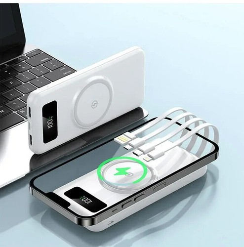 Wireless 900000mAh Power Bank Backup Fast USB Charger Portable External Battery - Picture 23 of 23