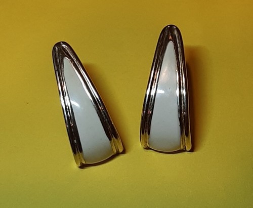 Lote De Colección 4 Pares PENDIENTES Esmaltados Años 80, Monet y Sin Marca Perforados, Clip NAPIER - Imagen 11 de 20