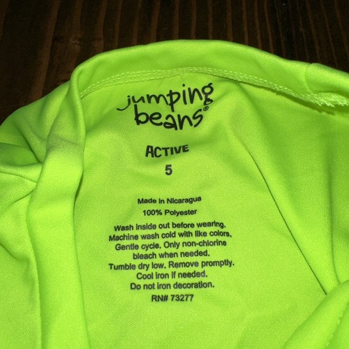 Jumping Beans Boys Size 5T Long Sleeve Athletic Shirt - High Visibility Yellow - Picture 5 of 6