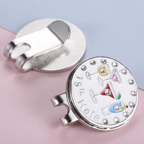 NEU 19. Loch Weinglas Golfball Marker mit Magnet Hut Clip 24 mm/0,94 Zoll Geschenk - Bild 9 von 12