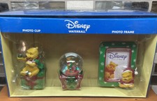 Disney Winnie the Pooh Box Set Photo Clip/Snow Globe/ Picture Frame