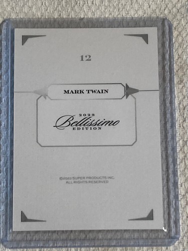 Tarjeta paralela Keepsake Bellissimo Edition #12 2023 SN#'d/50 Mark Twain - Imagen 3 de 3