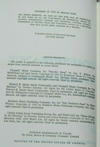 Vintage 1978 War and Remembrance Herman Wouk First Edition HC DJ Book - Picture 2 of 3