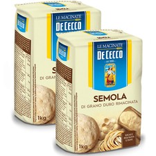 2x De Cecco Semola Hartweizengrieß gemahlen 1000g Packung
