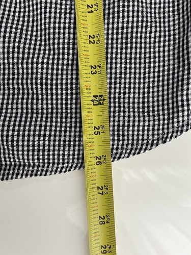 White Stag Button Up Womens L 12-14 Gingham Black Cotton Roll Tab Lightweight - Picture 9 of 9