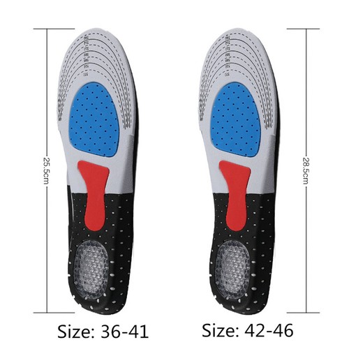 1 Paar Silikon Gel Plantarfasziitis orthopädische Einlegesohlen Bogen Unterstützung Schuhpolster S/L - Bild 3 von 10