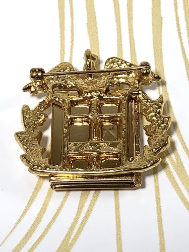 Vintage Ann Hand Great Seal of the USA Medaillon/Brosche patriotisch mit Hundebox & Einsatz - Bild 4 von 5