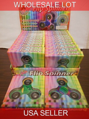 48PK FIDGET//FLIP SPINNERS SOLID CLR DESIGN DISPLAY USA SELLER 0.46C//UN FREESHIP