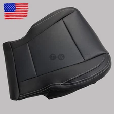 For 15-17 Ford F150 Lariat Driver Passenger Perforated Leather Seat Cover Black