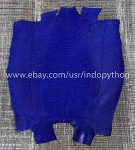 Genuine Lizard Leather Hide Skin Pelt Blue