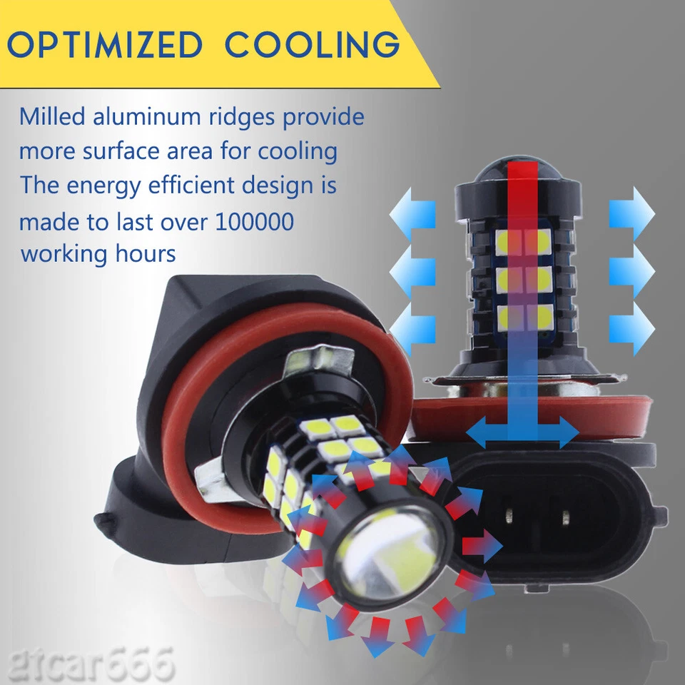 30-3030SMD H8 LED luz antiniebla bombillas de funcionamiento diurno xenón blanco + decodificador Foto 4 de 4