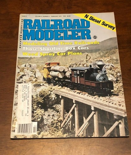RAILROAD MODELER MAGAZINE (February 1979) Shortline Boxcars, Mickey Mouse Tour - Picture 1 of 3