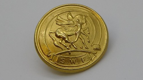 Antique S.F.W. Button w Pegasus & Girl Stewart Christie & Co Edinburgh Rare L@@K