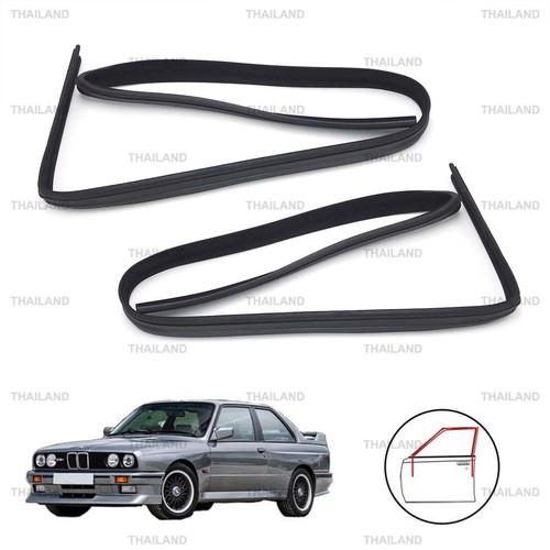 Front Lh+Rh Glass Run Channel Rubber Seal Door For BMW E30 Coupe 1982 - 1994 - Picture 1 of 10