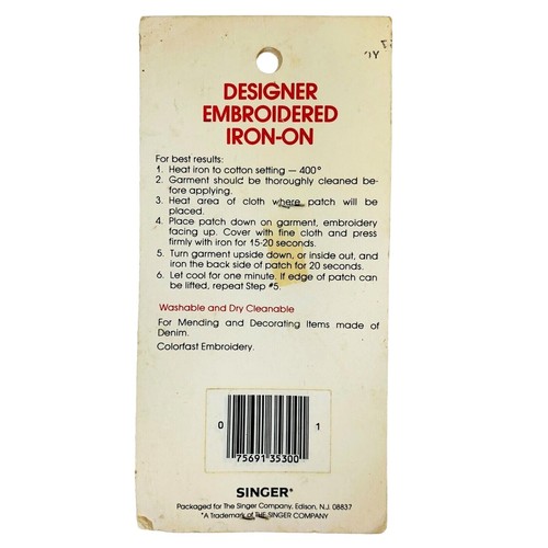 Singer Designer Embroidered Iron-On Vintage Model A Car 4" Rectangle Patch 35302 - Picture 4 of 4