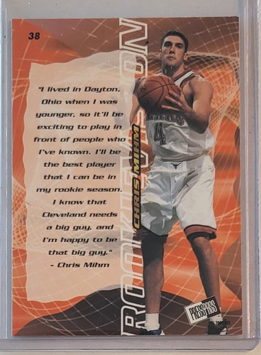 2000 Press Pass SE Gold Rookie Vision #38 Chris Mihm Texas Longhorns Baloncesto - Imagen 2 de 2