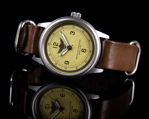 Relojes de pulsera mecánicos para hombre aviación naval MVF URSS reloj raro - Imagen 2 de 7