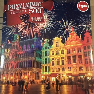 Puzzlebug Deluxe Grand Place At Dusk Brussels Belgium  500 Piece Jigsaw Puzzle