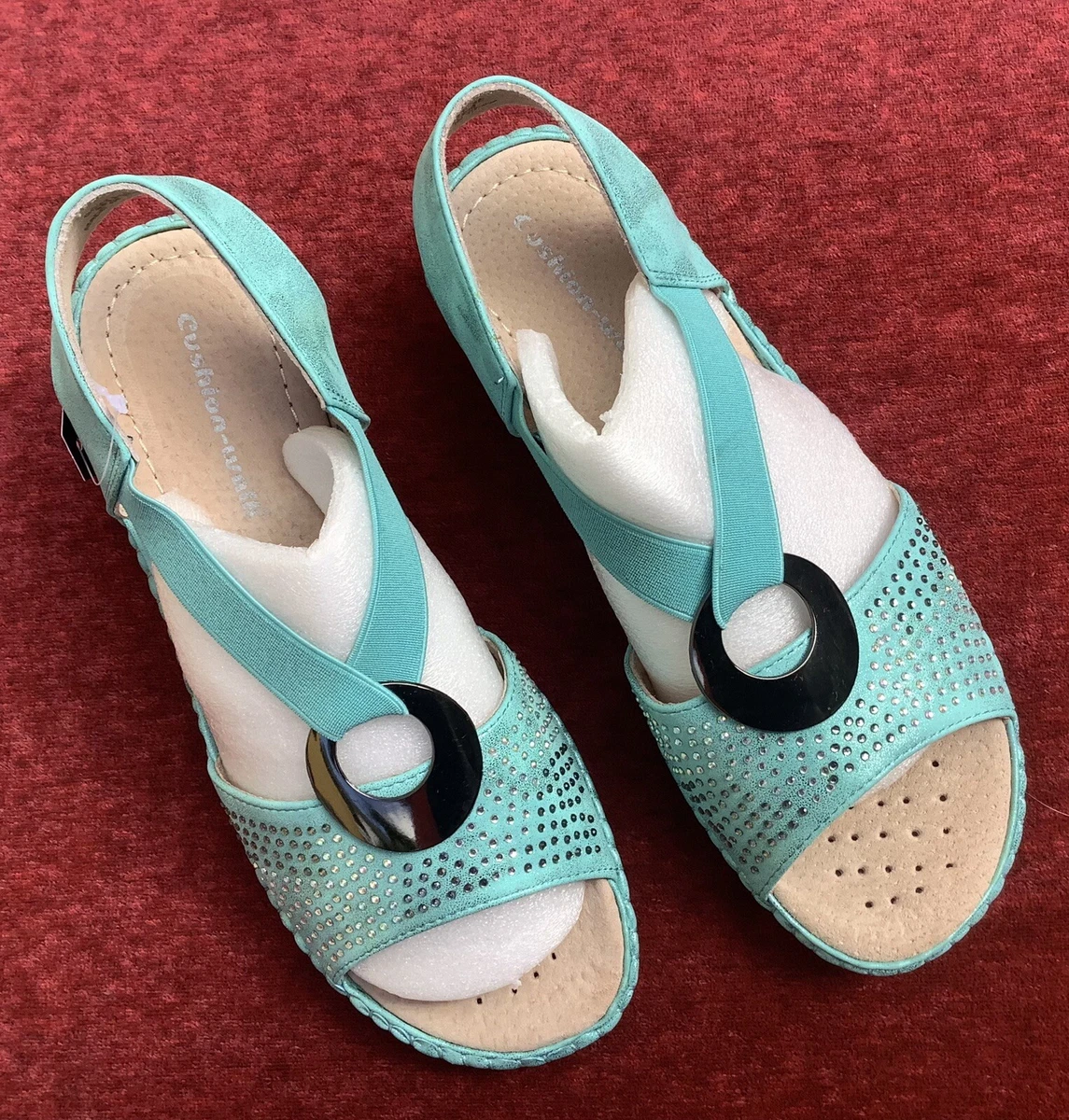 Turquoise shop color sandals