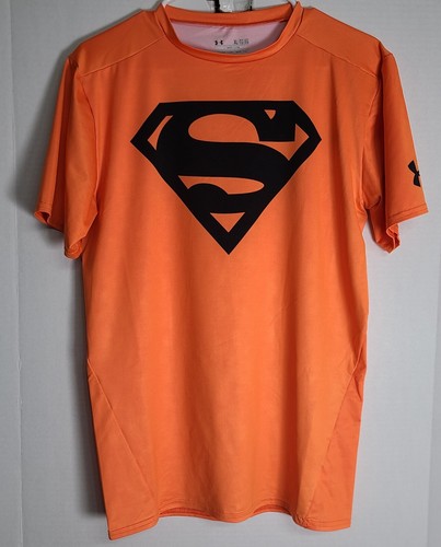 Under Armour Men's Alter Ego Compression Shirt Superman - Blaze Orange / Black - Picture 1 of 5