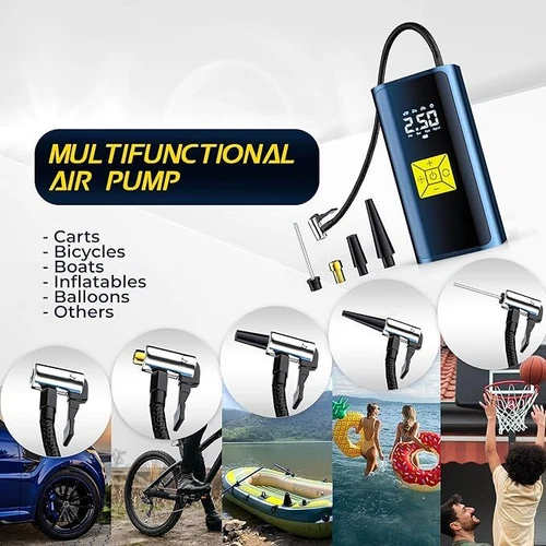 Wireless 150PSI Air Compressor Tire Inflator Fits Car Moto Bike Tires Air Pump - Picture 15 of 18