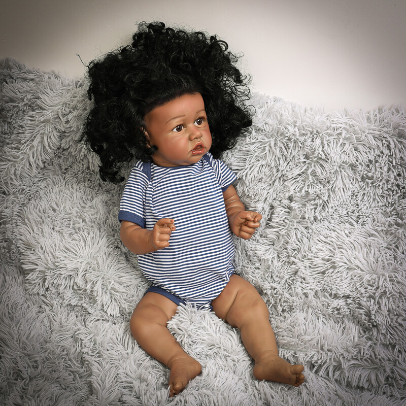 22 Black Reborn Dolls Toddler Boy Girl Baby African American Biracial Doll Gift eBay
