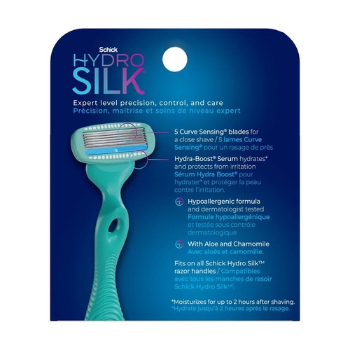 Schick Hydro Silk Hypoallergenic Sensitive 6 Packungen mit 5 Klingen Damen Rasiererfüllung - Bild 3 von 3
