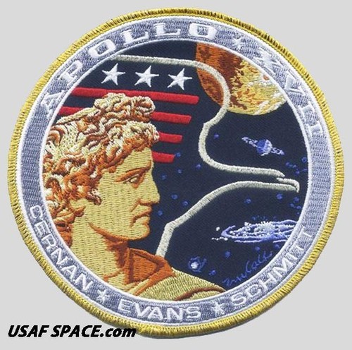 Apollo 17 Mission Commemorative 5" Tim Gagnon ORIGINAL AB Emblem NASA PATCH - Picture 2 of 3