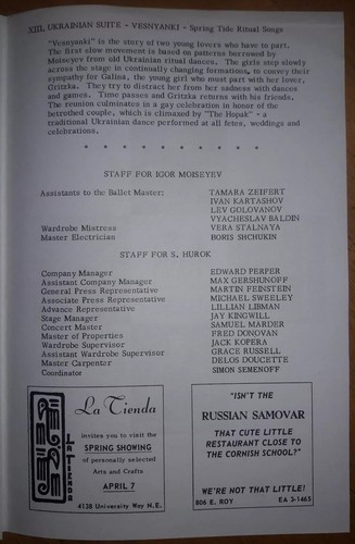 1965 PLAYBILL IGOR MOISEYEV DANCE CO SOL HUROK SEATTLE ARENA 00235 - Picture 7 of 8