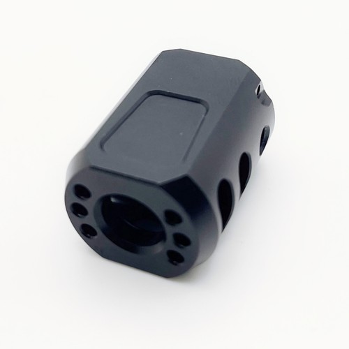 Top Flat Muzzle Brake Compensator 1/2''x28 TPI For 9mm Anodized Black Red Gold - Picture 30 of 30