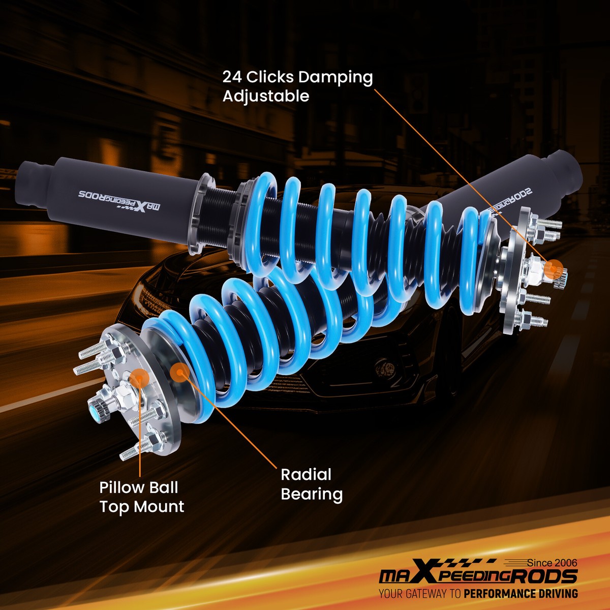 MaXpeedingods Coiloves Kits Fo Honda Accod 03-07 Shock