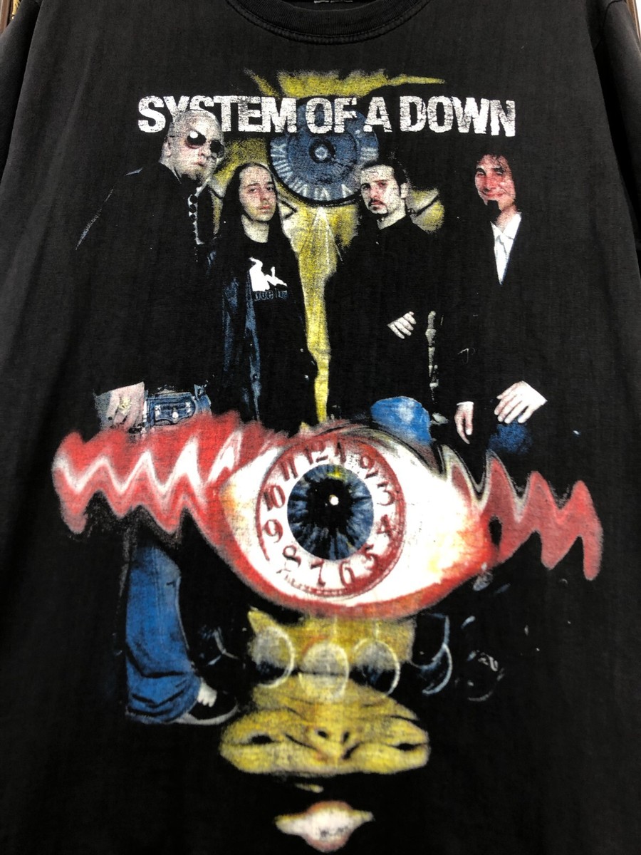 Vintage SOAD System Of A Down Band Shirt Over Print Tee 05 Rare