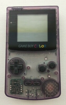 Nintendo Game Boy Color Console GBC - Atomic Purple - 100% OEM -FPOR NOT working