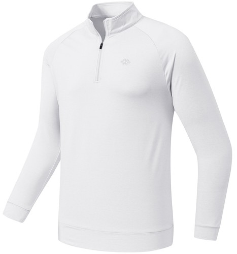 Men 1/4 Zip Hiking Pullover Long Sleeve Gym Workout Tennis Golf Polo Shirt Top - Picture 28 of 90