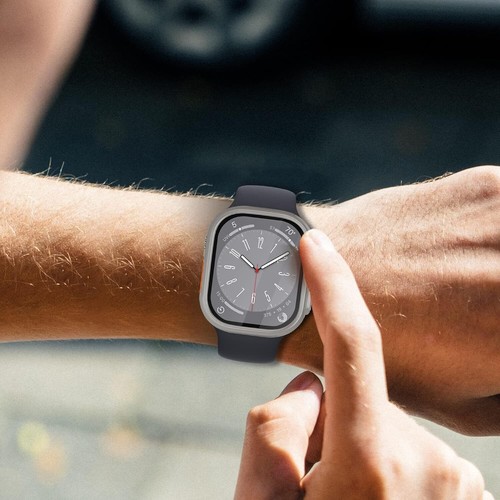 For Apple Watch Series 9 8 7 6 5 4 SE 44/45mm Full Cover Case Screen Protector - Picture 8 of 8
