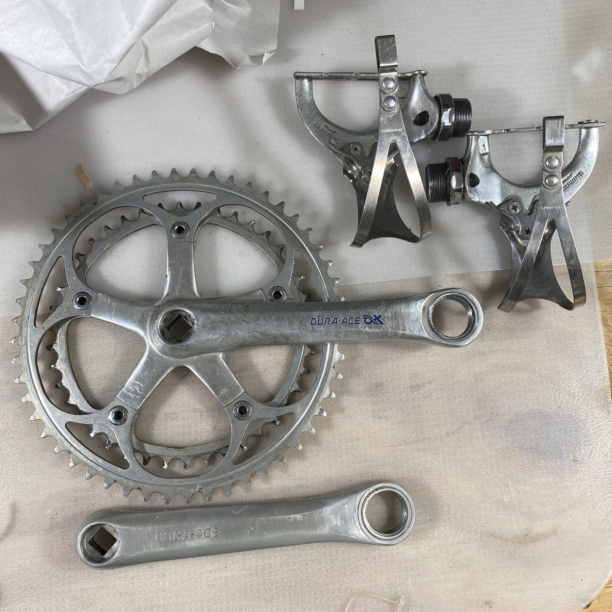 Shimano dura ace ox over sized pedals and crank 52/42 170