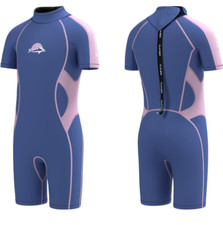 XUKER Kids Unisex Wetsuit Size 8 3mm Shorty Back Zip Thermal Wetsuit Scuba Dive