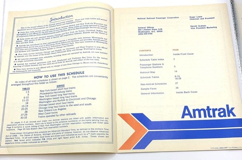 OLD AMTRAK Nationwide Schedules Intercity Passenger Service 2nd Ed July 12 1971 - Picture 4 of 8