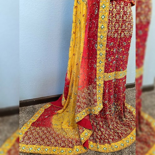 Heavy Designer Lehenga Choli bridal,wedding Wear Indian Pakistani Lehnga - Picture 2 of 5